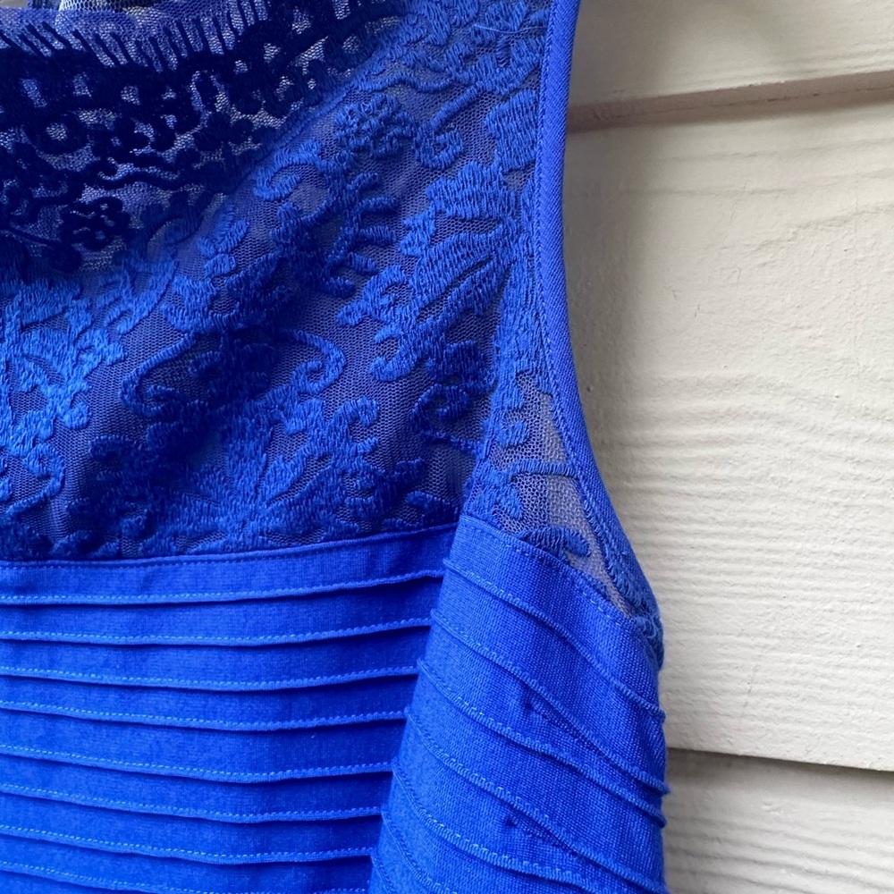 Tadashi Shoji Royal Blue Detailed Cocktail Dress - Picture 6 of 12